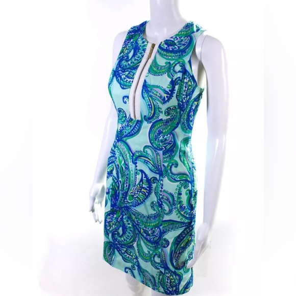 Lilly Pulitzer Penelope Shift Dress Poolside Blue Keep It Current - Picture 2 of 5